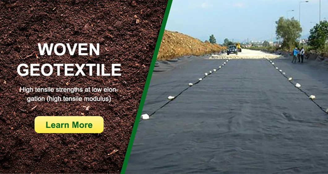 Ntpep a certifié le géotextile tissé par pp de stabilisation de textile tissé pour le renfort de sol
