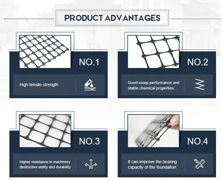 HDPE uniaxial biaxiale de haute qualité pp des prix de Geogrid