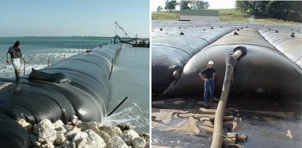 Sacs géotextiles tissés en PP à haute résistance / géotube pour le traitement des eaux usées ou les projets de dragage en mer 1