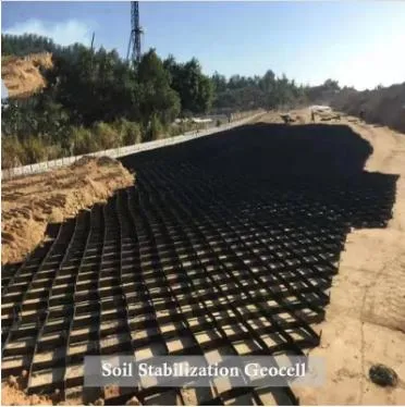 HDPE noir perforé texturé en pente stable géocellés géocellés géocellés pour le génie civil 3