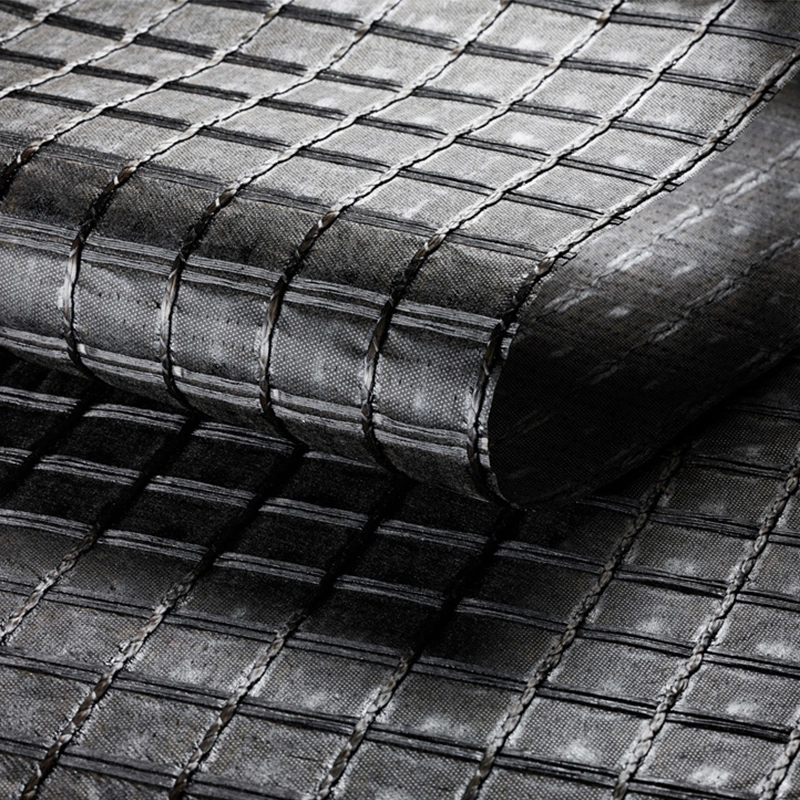 Géotextile non tissé composite renforcé par grille de fibre de verre 0