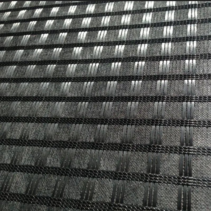 Géotextile non tissé composite renforcé par grille de fibre de verre 1