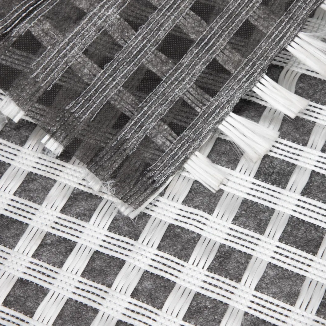 Géogrid composite en fibre de verre biaxial avec géotextile non tissé pour le renforcement du sol/matériau de construction routière 2