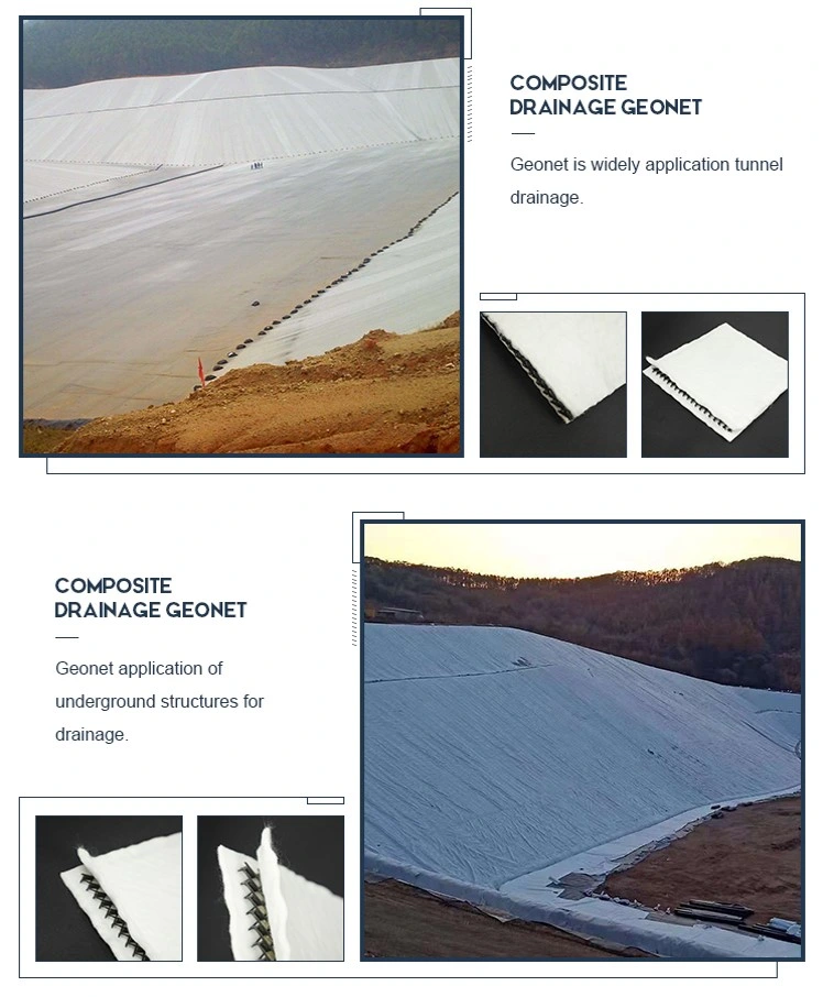 Réseau composite de drainage 3D à bonne conductivité hydraulique pour tunnels 4