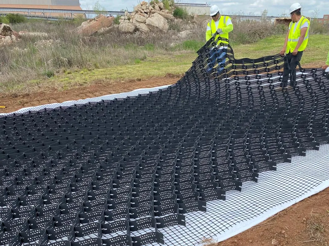 Matériel de réseau de gravier en HDPE pour le système d'allée Geocelle texturée pour le renforcement des routes 6