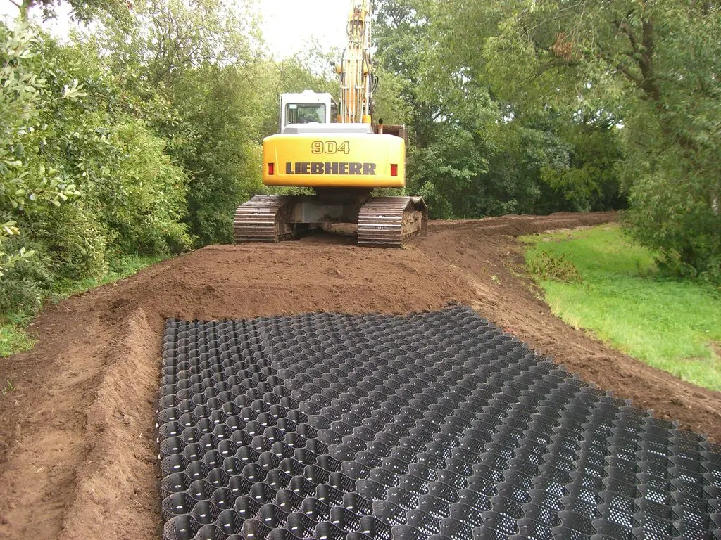 Matériel de réseau de gravier en HDPE pour le système d'allée Geocelle texturée pour le renforcement des routes 7