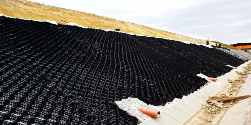 Matériel de réseau de gravier en HDPE pour le système d'allée Geocelle texturée pour le renforcement des routes 10