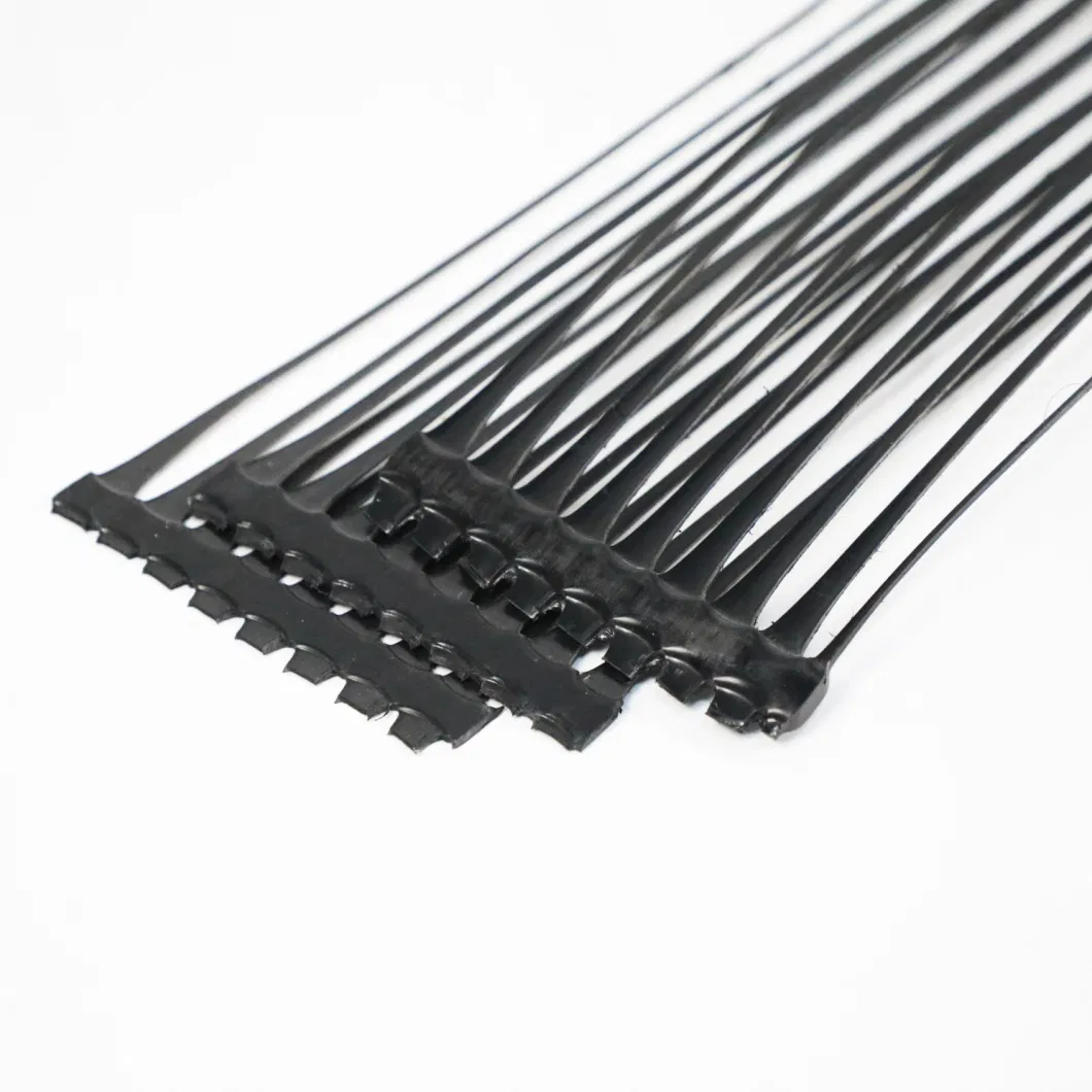 Pp Grille géo uniaxiale en plastique Pe Grille géo unidirectionnelle Grille géo uniaxiale en polyester Grille de graville 4