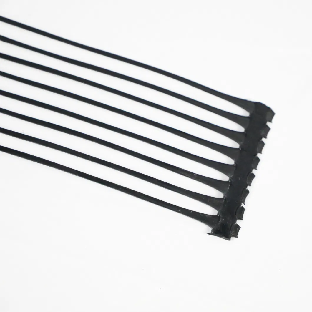Pp Grille géo uniaxiale en plastique Pe Grille géo unidirectionnelle Grille géo uniaxiale en polyester Grille de graville 6
