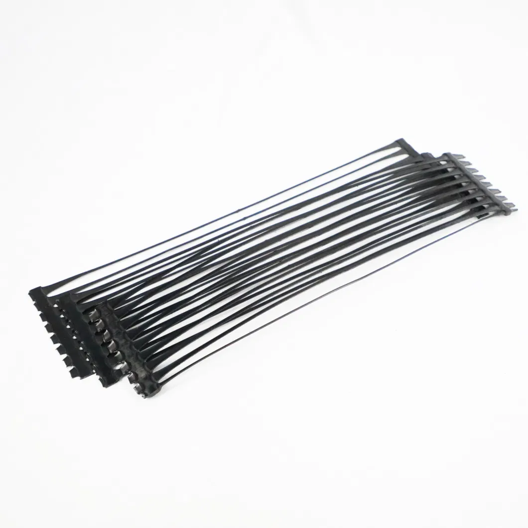 Pp Grille géo uniaxiale en plastique Pe Grille géo unidirectionnelle Grille géo uniaxiale en polyester Grille de graville 7