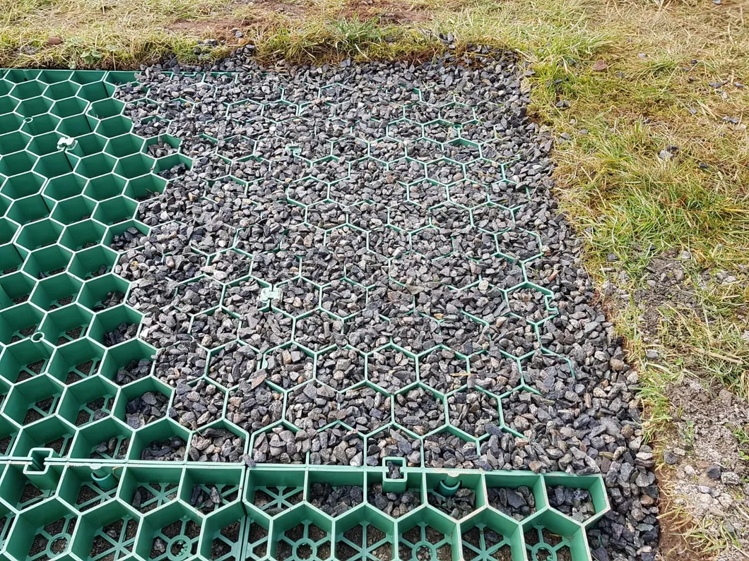 Pavées en plastique pour gazon HDPE Pavées en plastique pour gazon en gravier dans le jardin de stationnement 0