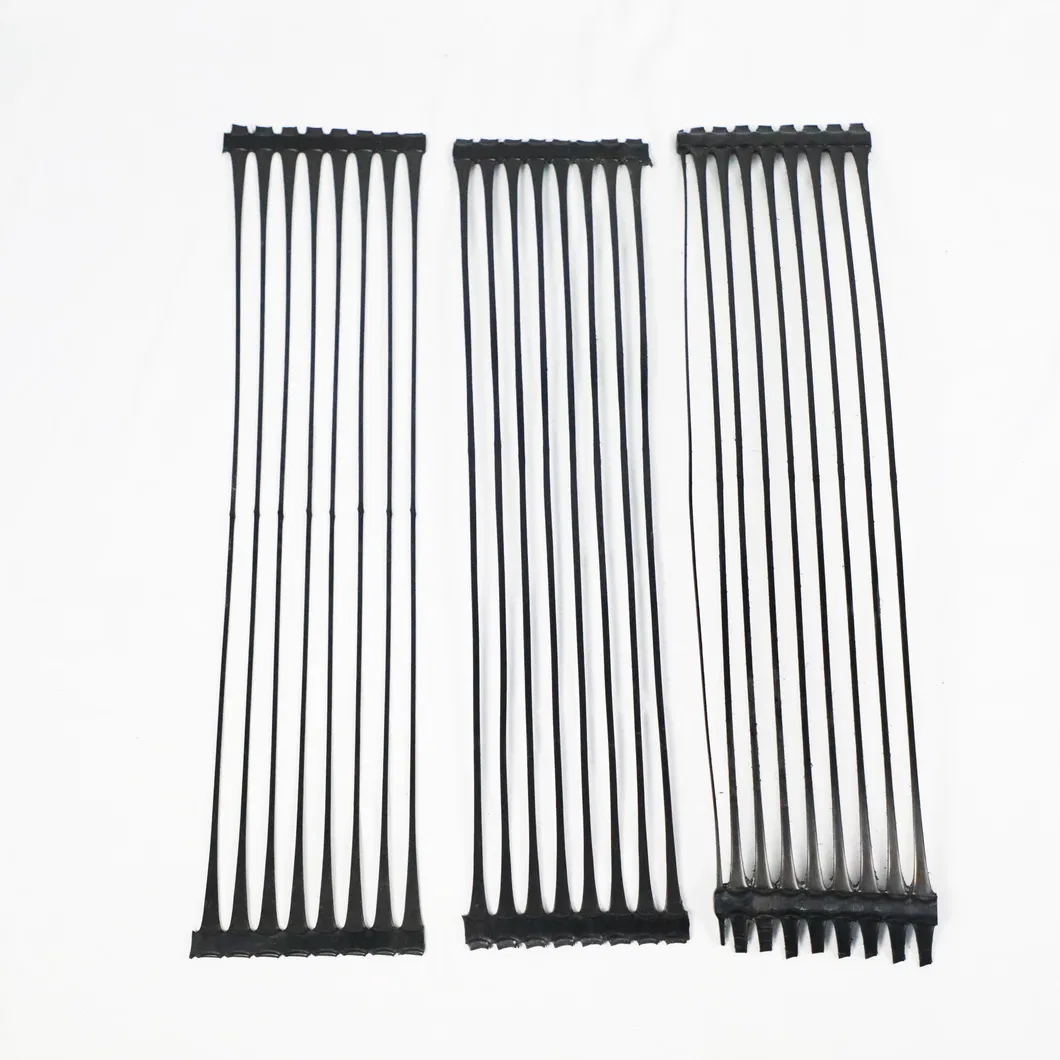 Stabilisateur de sol à grès géogrides polyester uniaxial à sens unique en PP plastique PE pour le renforcement du sol 3