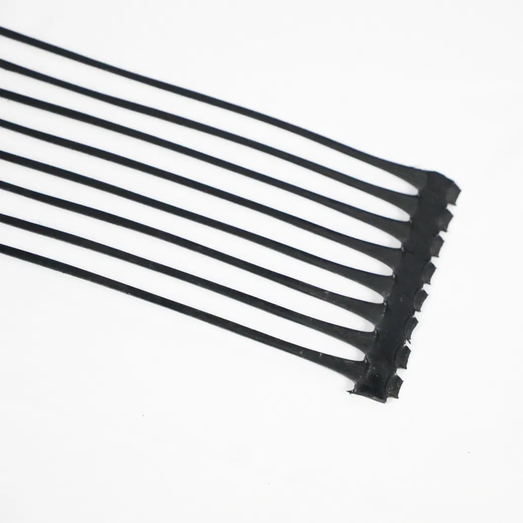 Stabilisateur de sol à grès géogrides polyester uniaxial à sens unique en PP plastique PE pour le renforcement du sol 6