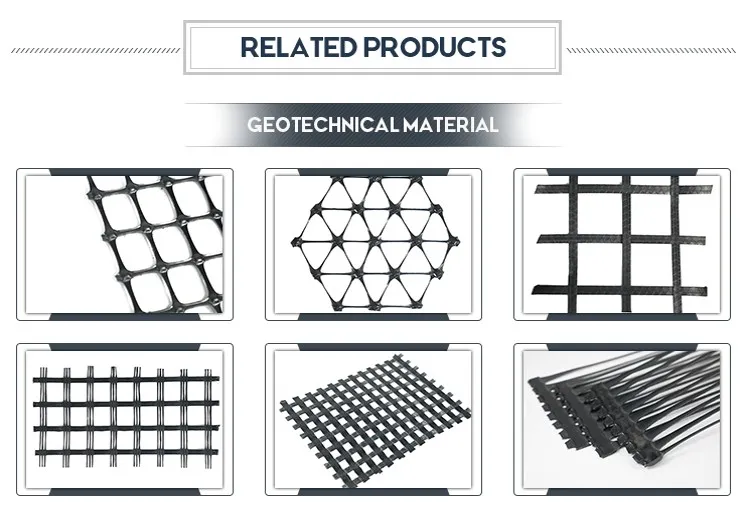 Résistance à la tension élevée soudage biaxial acier plastique composite terrassement géogrille pour la stabilisation du sol caractéristique anti-érosion 6