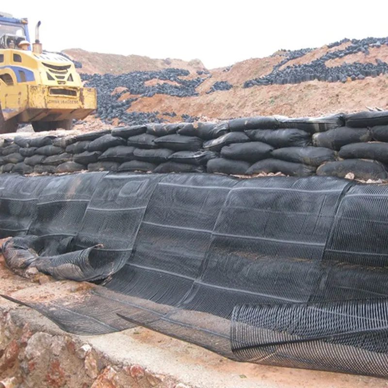 Plastique polypropylène PE unidirectionnel uniaxial traction géogrides en plastique pour le renforcement de la chaussée 7