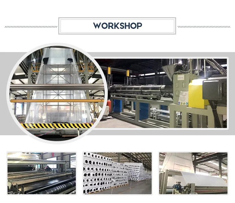 1.0mm 1.5mm Matériau vierge 100% ASTM Anti-filtrage imperméable à l'eau Texturé lisse LDPE LLDPE HDPE Geomembrane 3