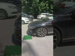 Pavées en grès et en gazon en PEHD pour les allées