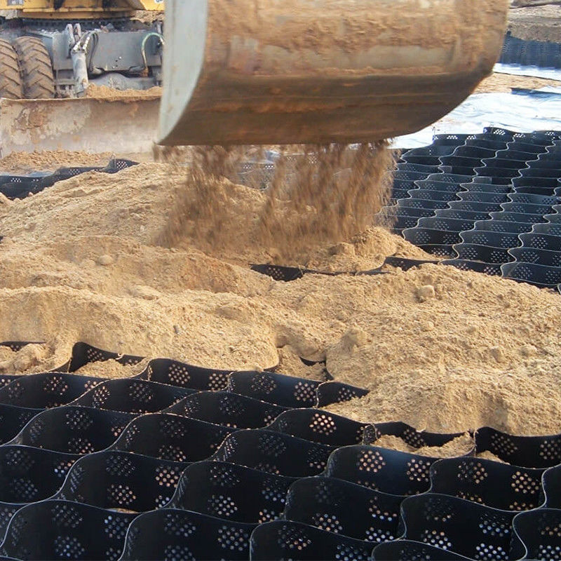 Anti géocellule de HDPE de la corrosion 50mm pour la pente de colline de route de renfort de sol