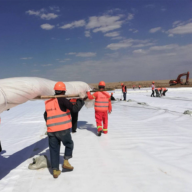Matériau géosynthétique à haute résistance routière pavage routier Construction PP PET Fibre non tissée géotextile prix