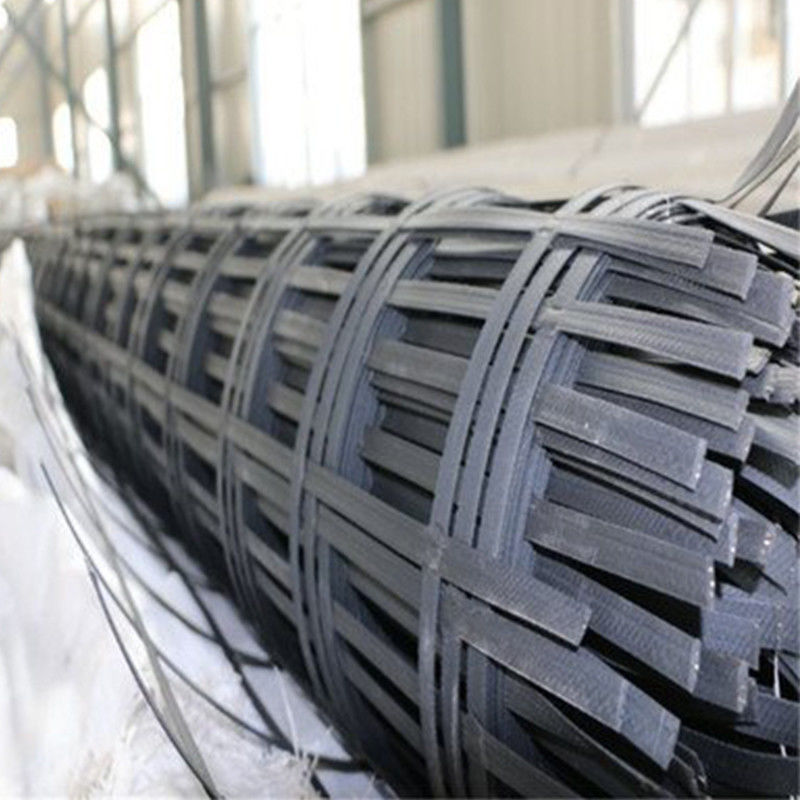 80kn Steel Geogrid plastique avec résistance aux acides et aux alcalis pour la protection des pentes sous-grade