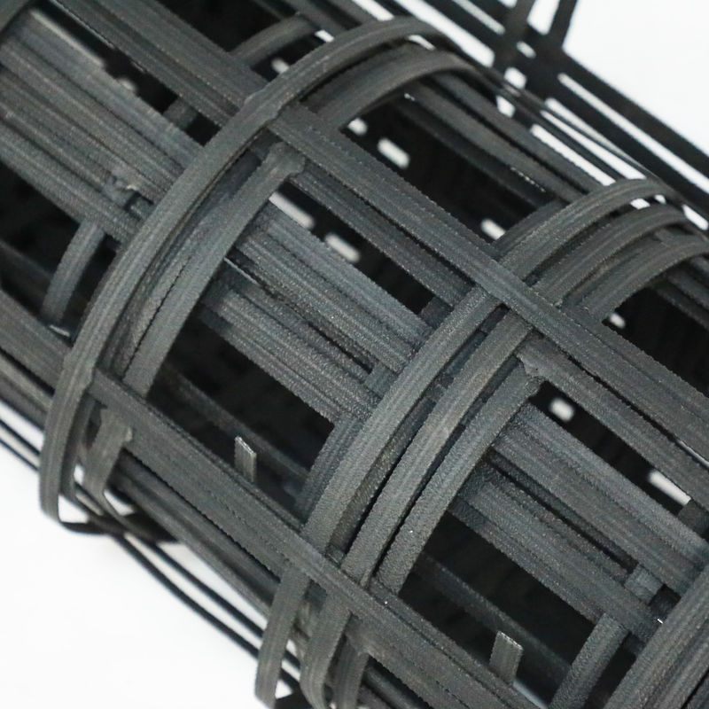 80kn Steel Geogrid plastique avec résistance aux acides et aux alcalis pour la protection des pentes sous-grade