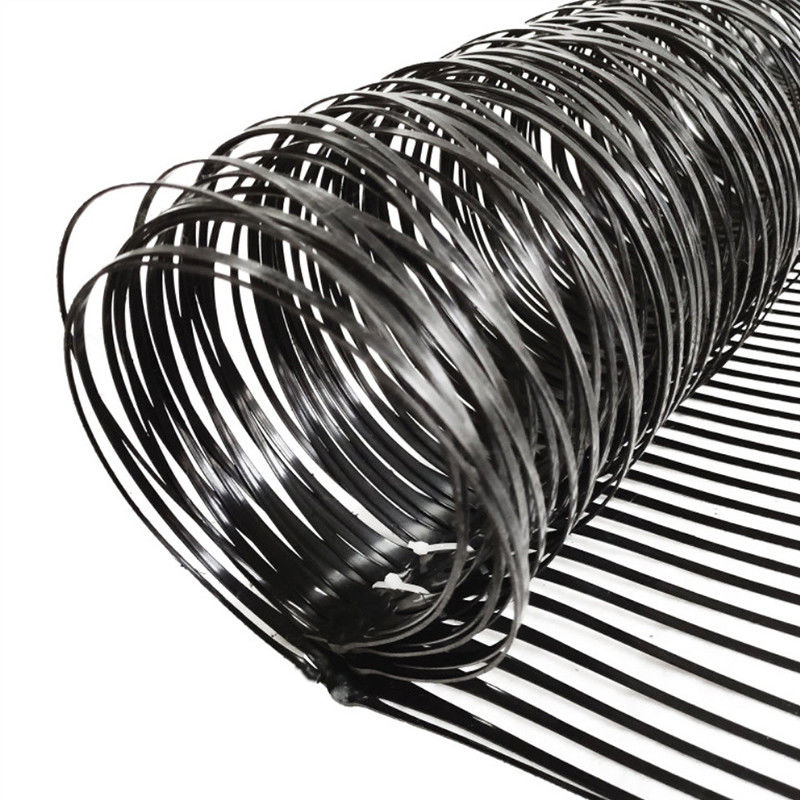 Pp Grille géo uniaxiale en plastique Pe Grille géo unidirectionnelle Grille géo uniaxiale en polyester Grille de graville