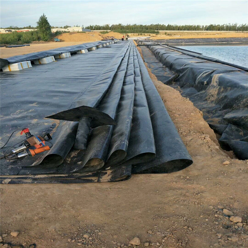 0.3mm/0.5mm/0.75mm/1mm/1.5mm/2mm Plaque en plastique à membrane noire HDPE LDPE LLDPE Liner de géomembrane vierge pour crevettes