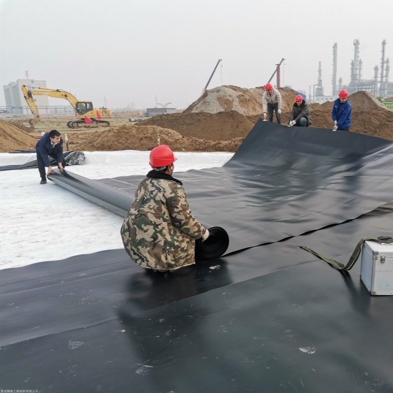 Liner géomembrané pour l'étanchéité à l'eau en PEHD / Liner pour piscine / Digesteur de biogaz pour décharge de matériaux de construction routière Georid