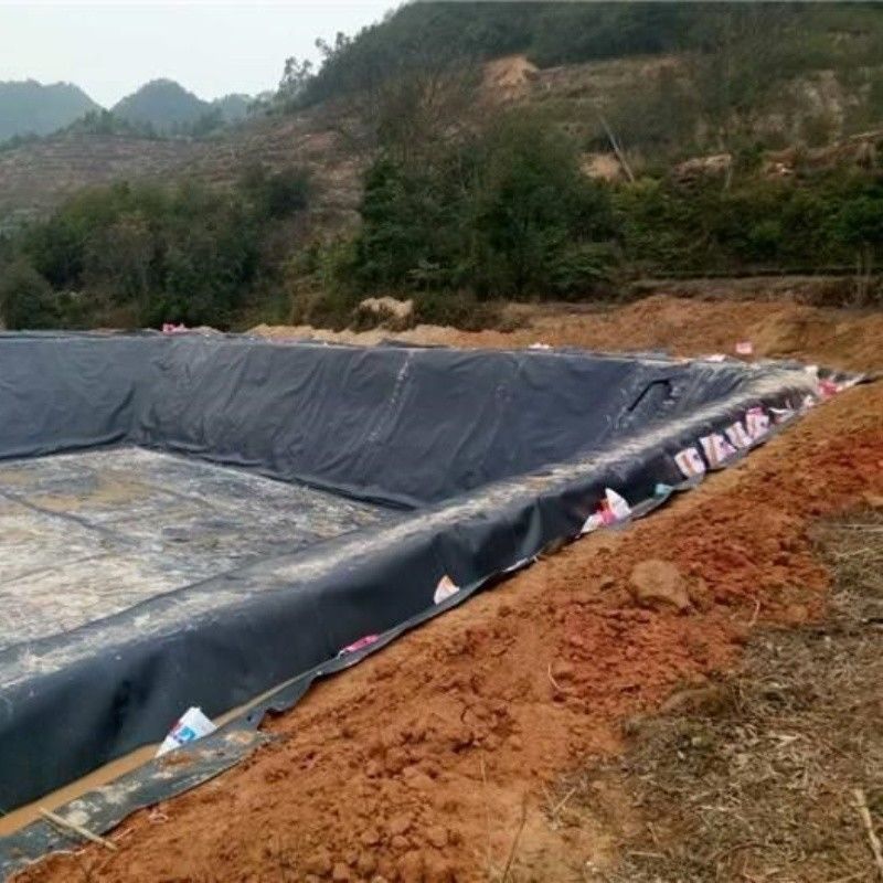 Liner géomembrané pour l'étanchéité à l'eau en PEHD / Liner pour piscine / Digesteur de biogaz pour décharge de matériaux de construction routière Georid