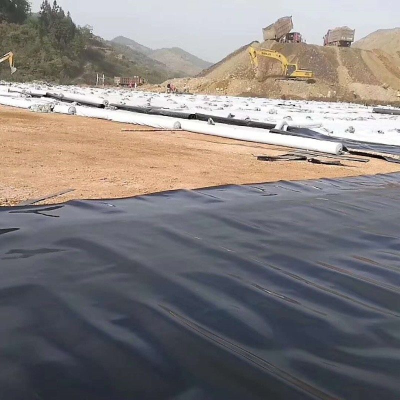 Liner géomembrané pour l'étanchéité à l'eau en PEHD / Liner pour piscine / Digesteur de biogaz pour décharge de matériaux de construction routière Georid