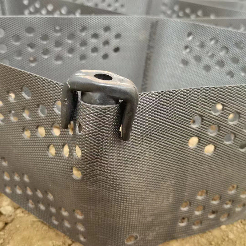 Système de confinement à haute cellule en HDPE texturé avec trous Geocelle en nid de miel pour la protection des pentes des fondations routières