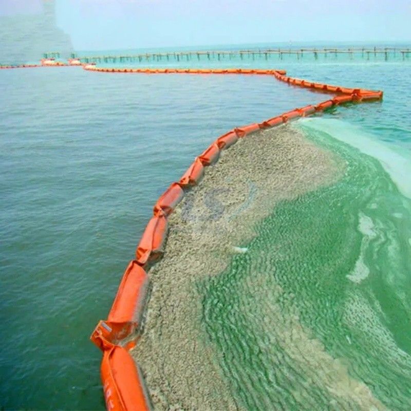 Rideau de sel PVC flottant Rideau de sel confinement Boom Eco-friendly Oil Spilling Boom Rideau de sel pour l'environnement aquatique