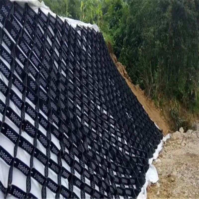 High Honeycomb Black HDPE Geocell Reinforcement Driveway Pour la route Gravier stabilisateur de grille Réservoir de rempart