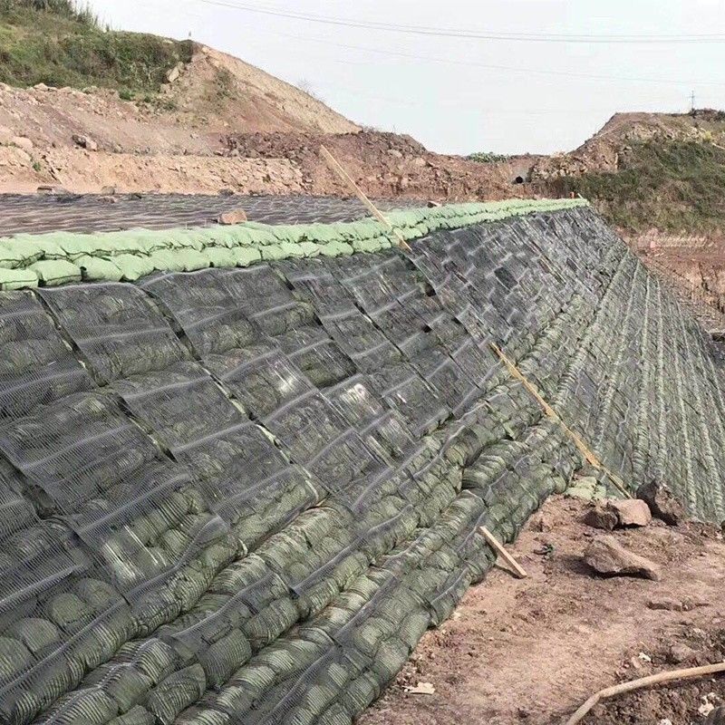 Geobag non tissé Polyester / PP Geobag pour la protection des pentes et le barrage d'herbe pour protéger l'environnement écologique