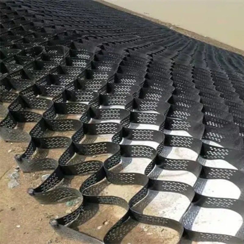 250 mm 75 mm 100 mm 150 mm Hdpe géocelle haute texture HDPE grille de gravier en rayon de miel en plastique géocelle prix direct d'usine