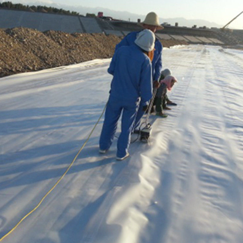 Géomembrane composite à deux couches géotextile géomembrane à une couche pour le traitement des décharges des décharges de décharges Construction de tunnels de métro