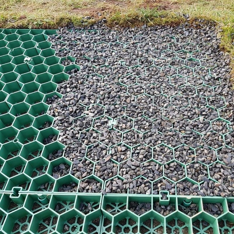 Réseau d'herbe en plastique pour pavé de gazon, grille de pavé de gravier, grille d'allée, grille pour grille de gazon