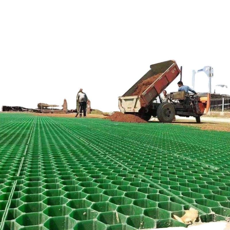 Réseau d'herbe en PEHD fabricant Réseau d'herbe pour allée et stationnement Couleur verte noire