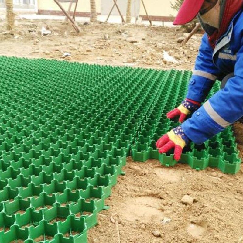 Réseau d'herbe en PEHD fabricant Réseau d'herbe pour allée et stationnement Couleur verte noire