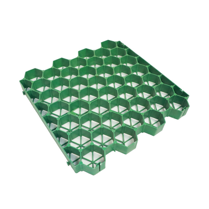 Pavées en PEHD Grille d'herbe Polyester Géogrid plastique pour stationnement Sortie d'incendie en gros Paysage au sol Géocelle Gravier grille de paddock