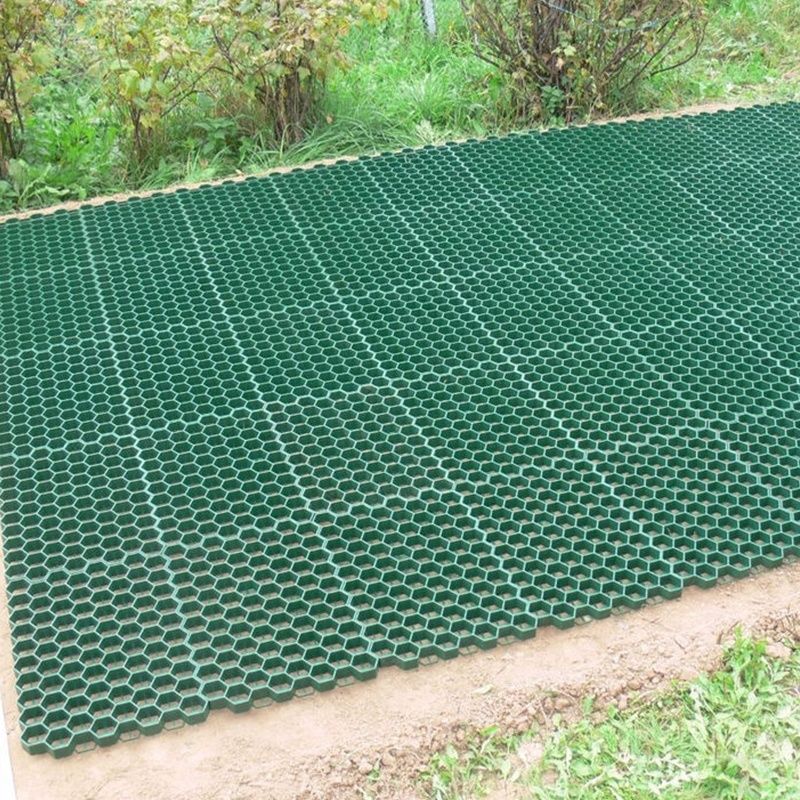 Pavés perméables en herbe en HDPE recyclé - Grilles écologiques pour parkings et allées pour solutions de drainage paysager