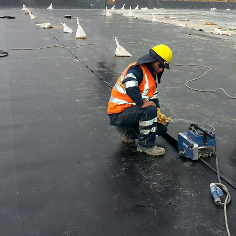 0.75-2.5mm HDPE Geomembrane Liner d'étang Pour les décharges de poissons crevettes d'étang Dam Liner d'étang Mines