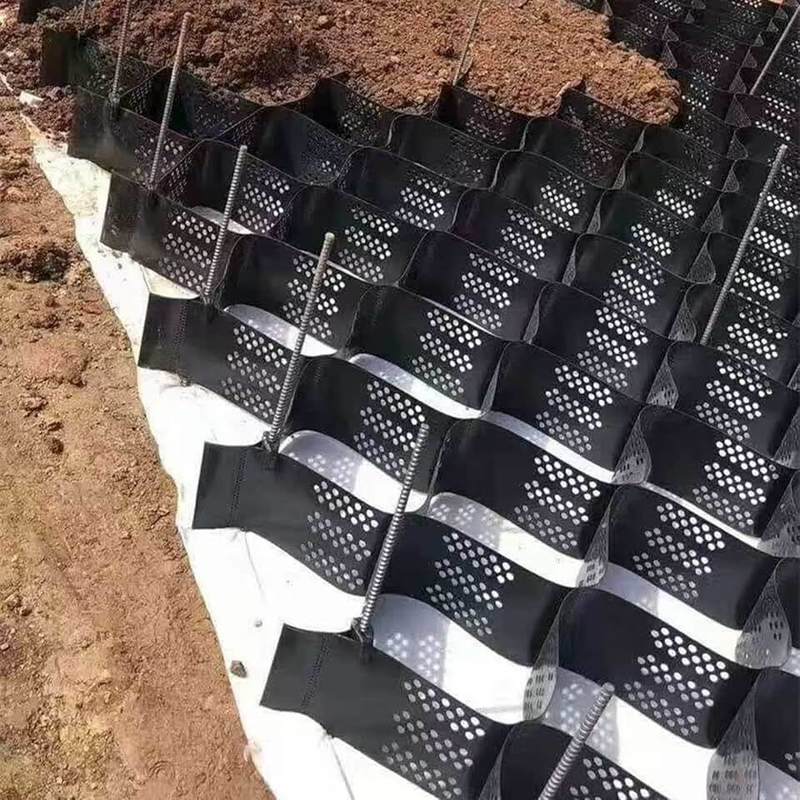 Géocelles en HDPE Construction routière Stabilisation du lit routier et support de charge Réseaux de stabilisation du gravier Géocelle en HDPE