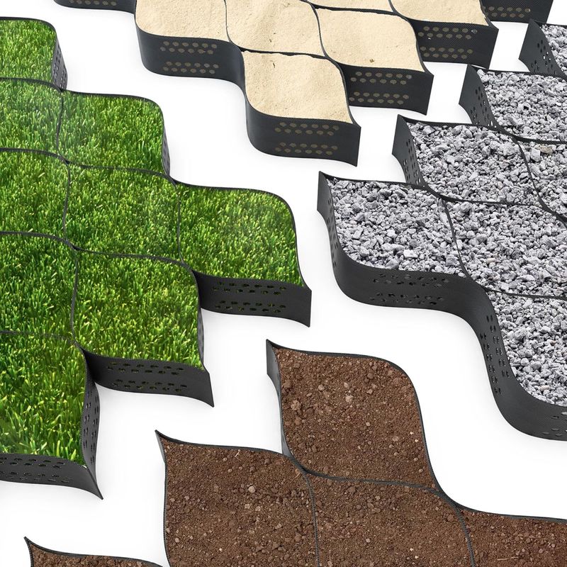 HDPE géocelle en plastique pavée en grille géocelle HDPE pour le renforcement des sous-sols doux stabilisateur de gravier à faible coût géocelle dans la construction de routes