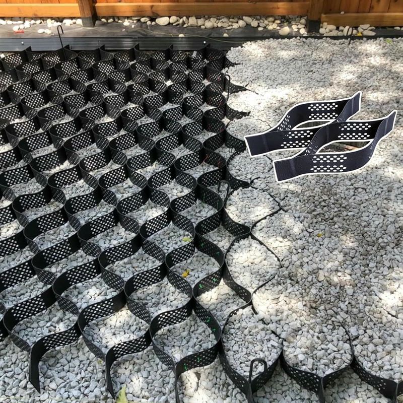 HDPE géocelle en plastique pavée en grille géocelle HDPE pour le renforcement des sous-sols doux stabilisateur de gravier à faible coût géocelle dans la construction de routes