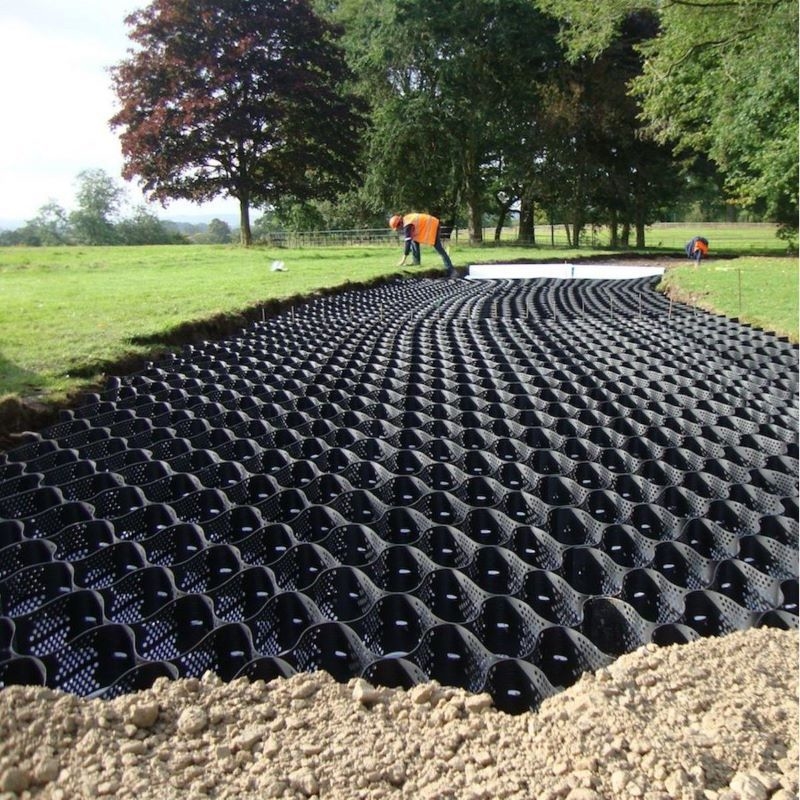 Géocellule en PEHD 50MM 100mm 150mm pour le contrôle de l'érosion des allées, stabilisateur de gravier, panneau de drainage de jardin, protection de talus de chaussée