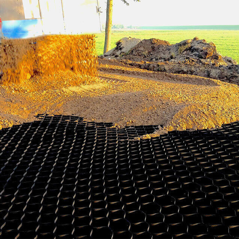 Réseau routier en plastique standard ASTM Gravier Honeycomb HDPE Géocelle pour la maintien des murs Renforcement de la pente Protection de la voie d'accès Géocelle contrôle de l'érosion